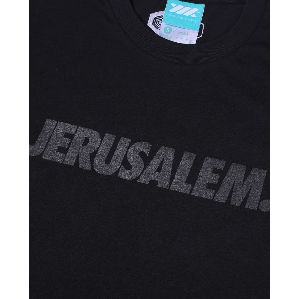 WADEZIG! T-SHIRT - JERUSALEM BLACK ON BLACK