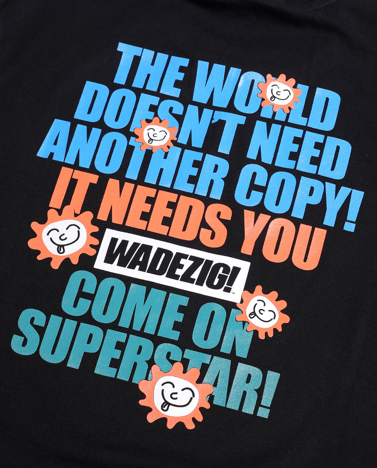 WADEZIG! T-SHIRT - COME PLAY BLACK