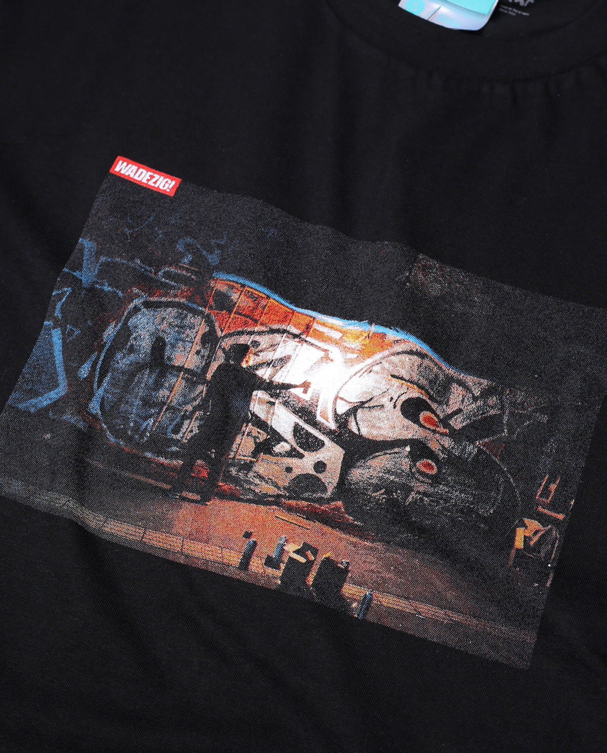 WADEZIG! T-SHIRT - BURN THA CITY BLACK