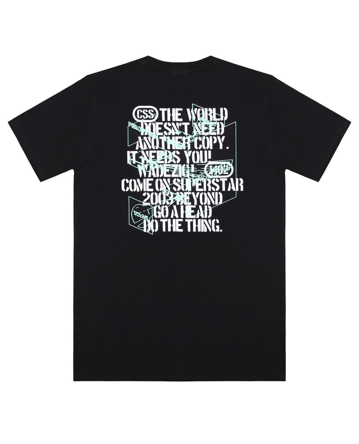 WADEZIG! T-SHIRT - WORDS BLACK