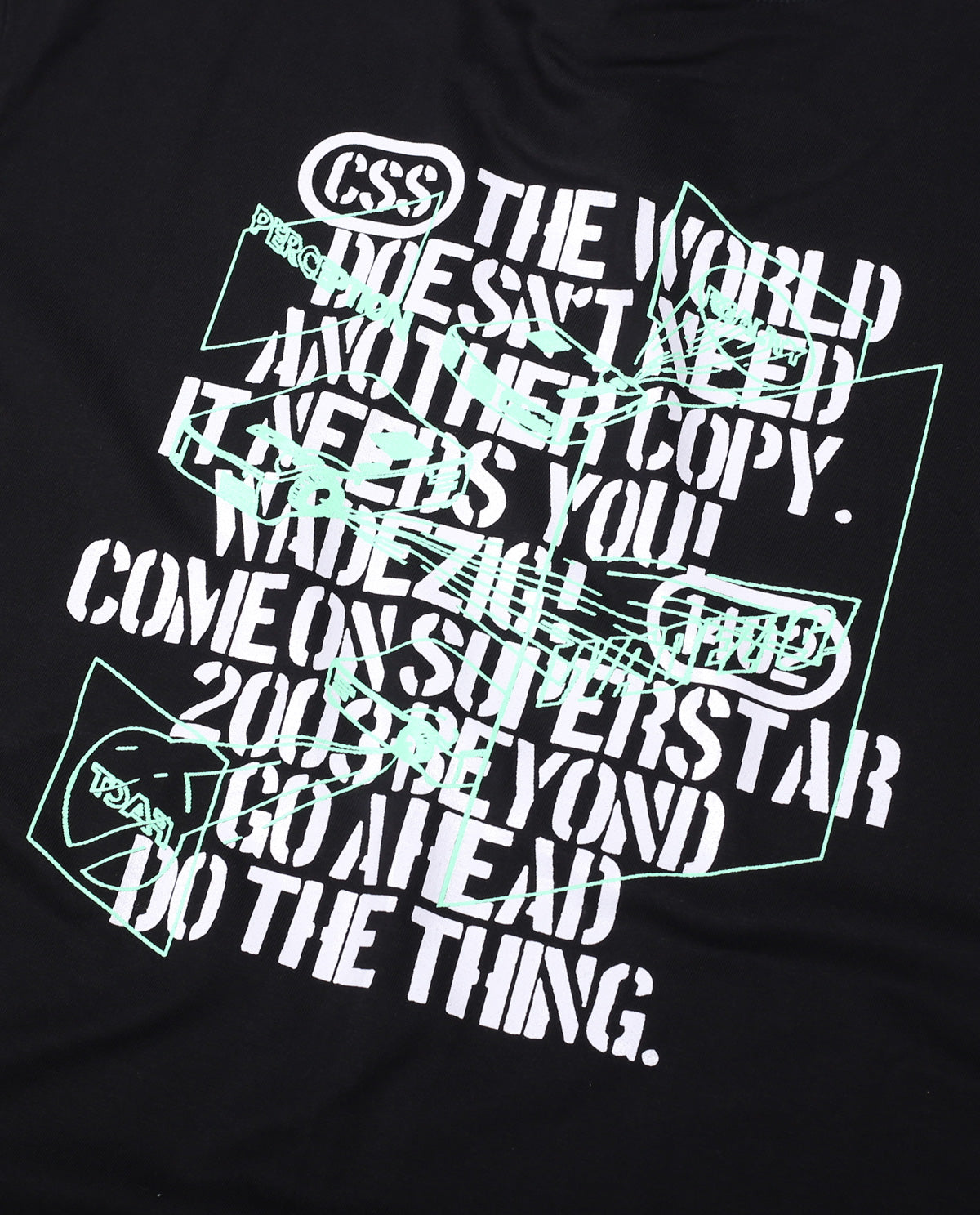 WADEZIG! T-SHIRT - WORDS BLACK