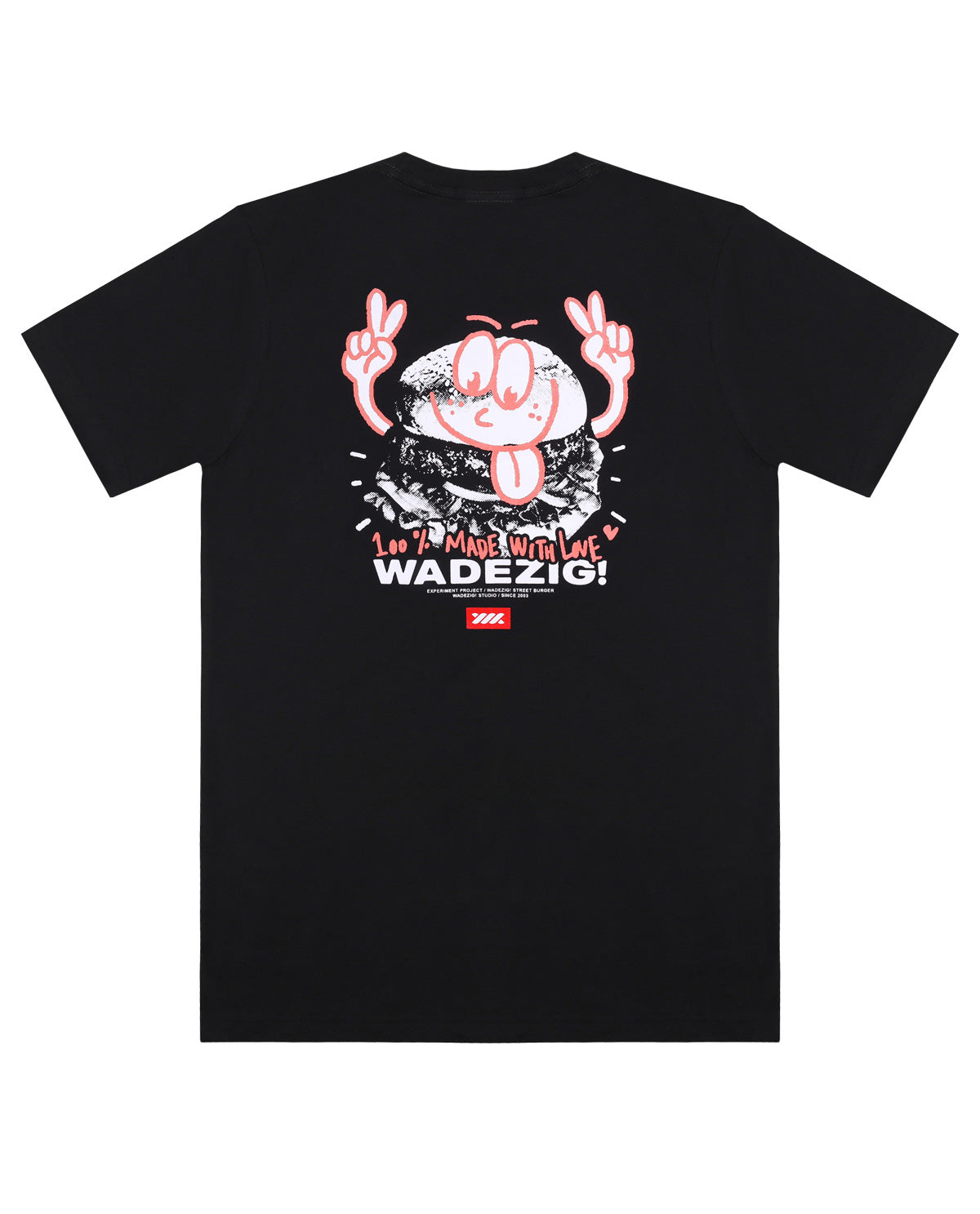 WADEZIG! T-SHIRT - BURGERMAN BLACK