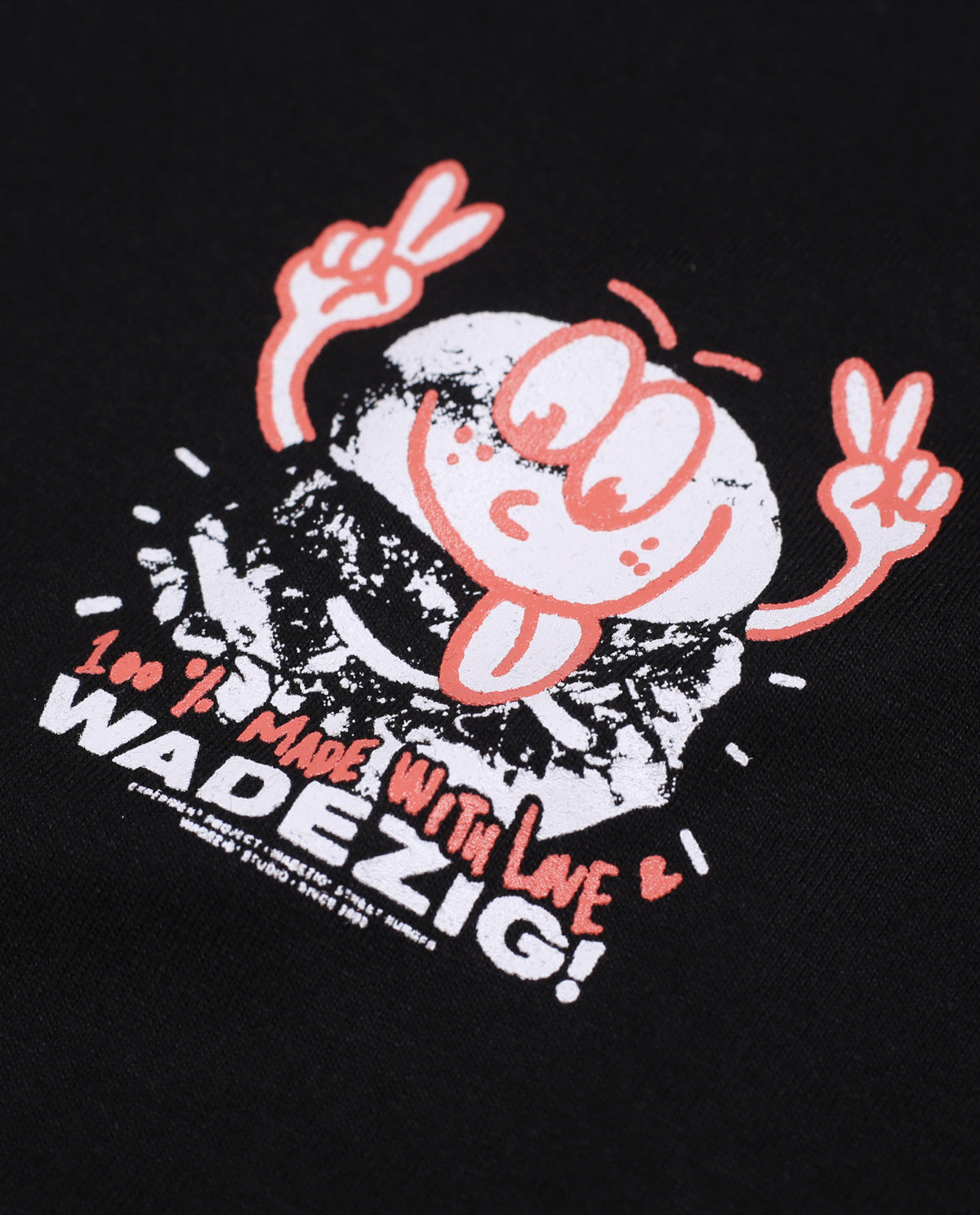 WADEZIG! T-SHIRT - BURGERMAN BLACK
