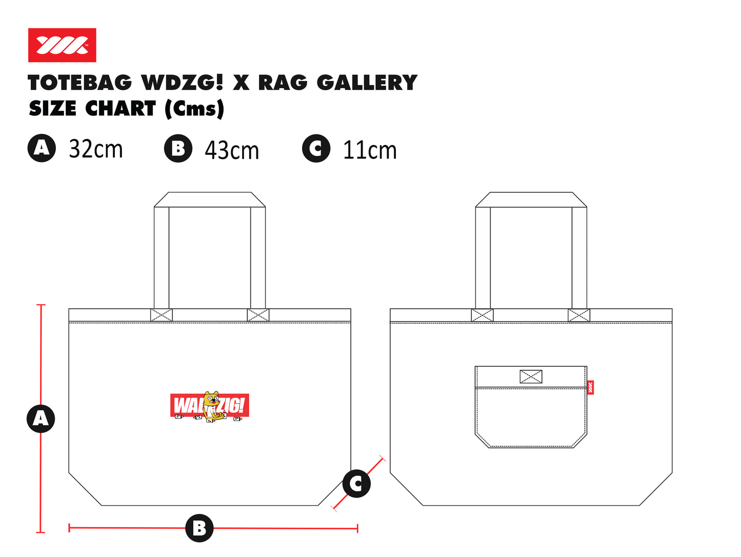 WADEZIG! BAG - GRAFFITI TOTEBAG BLACK