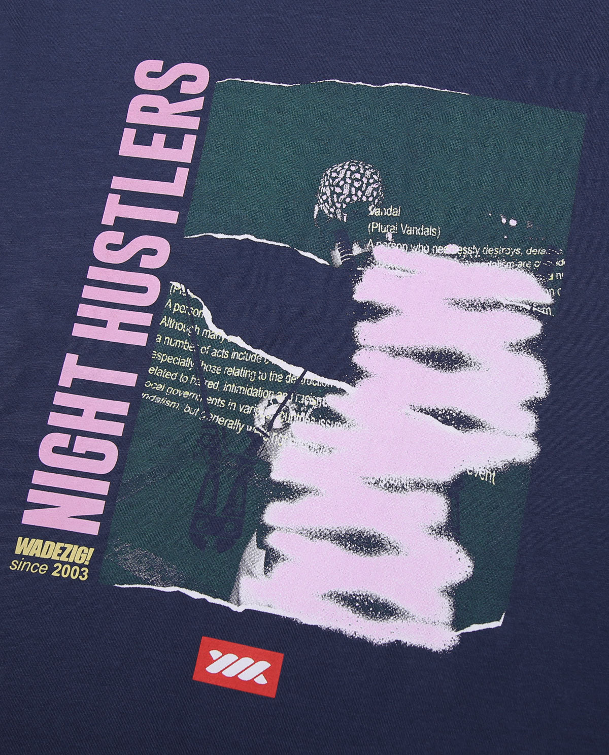 WADEZIG! T-SHIRT - MOLECULAR NAVY