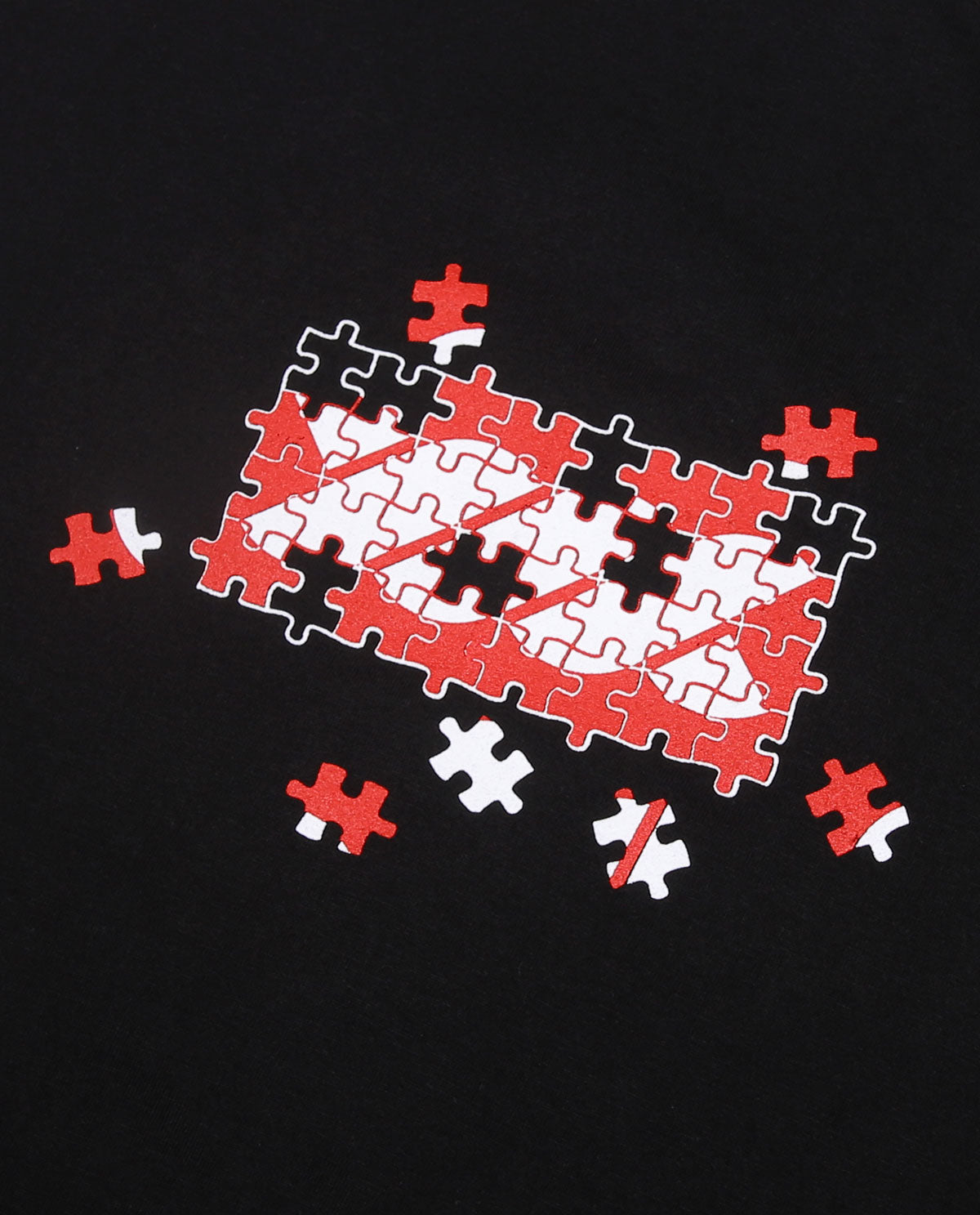 WADEZIG! T-SHIRT - PUZZLE TWISTY BLACK