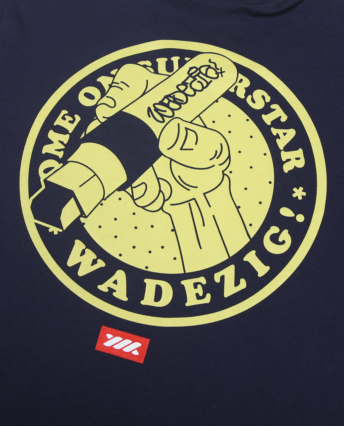 WADEZIG! T-SHIRT - POWER MARKER NAVY