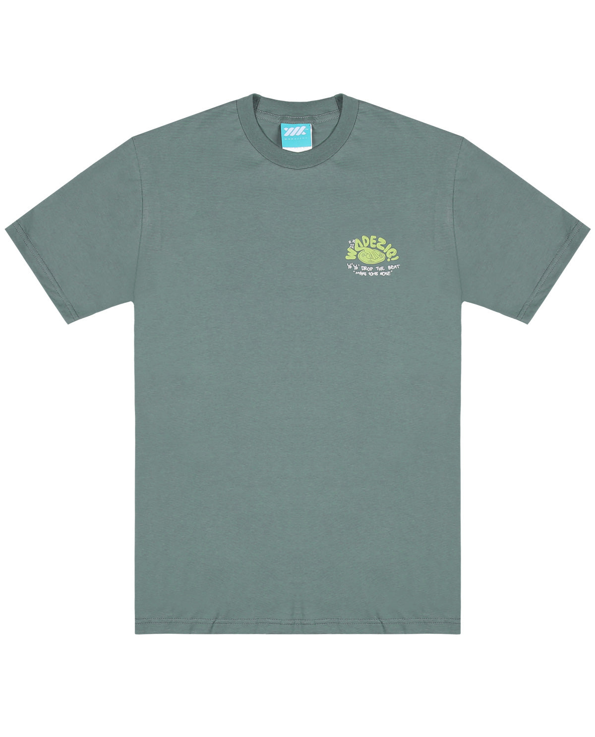WADEZIG! T-SHIRT - TURNTABLE MINERAL GREEN