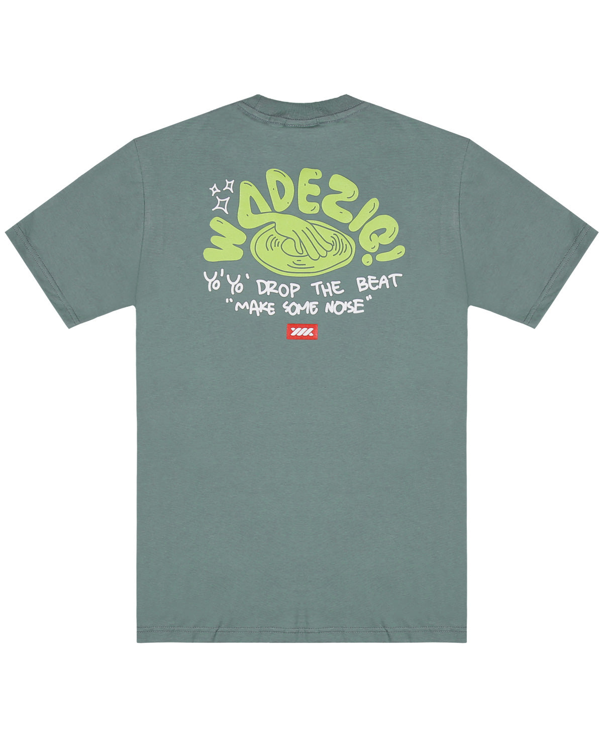 WADEZIG! T-SHIRT - TURNTABLE MINERAL GREEN