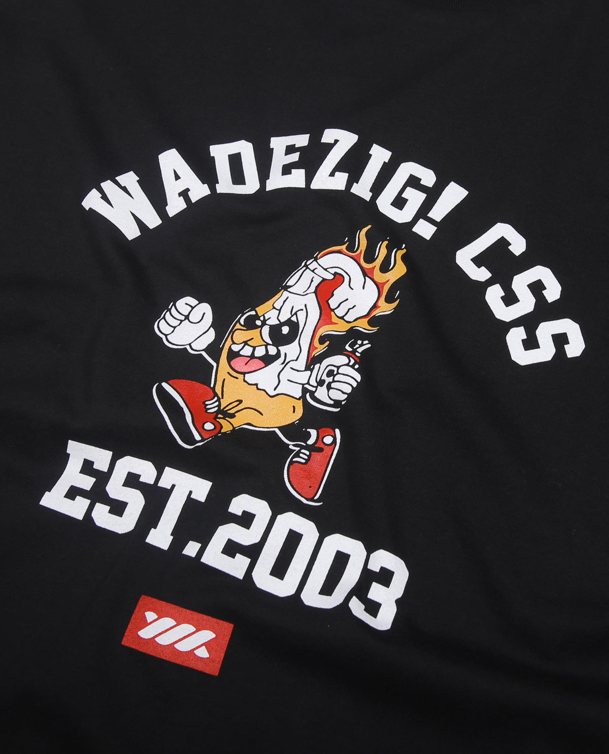 WADEZIG! T-SHIRT - GO RUN BLACK