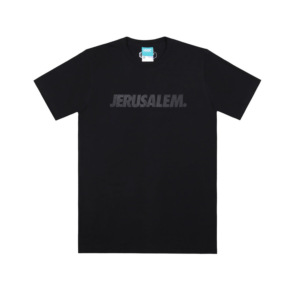 WADEZIG! T-SHIRT - JERUSALEM BLACK ON BLACK