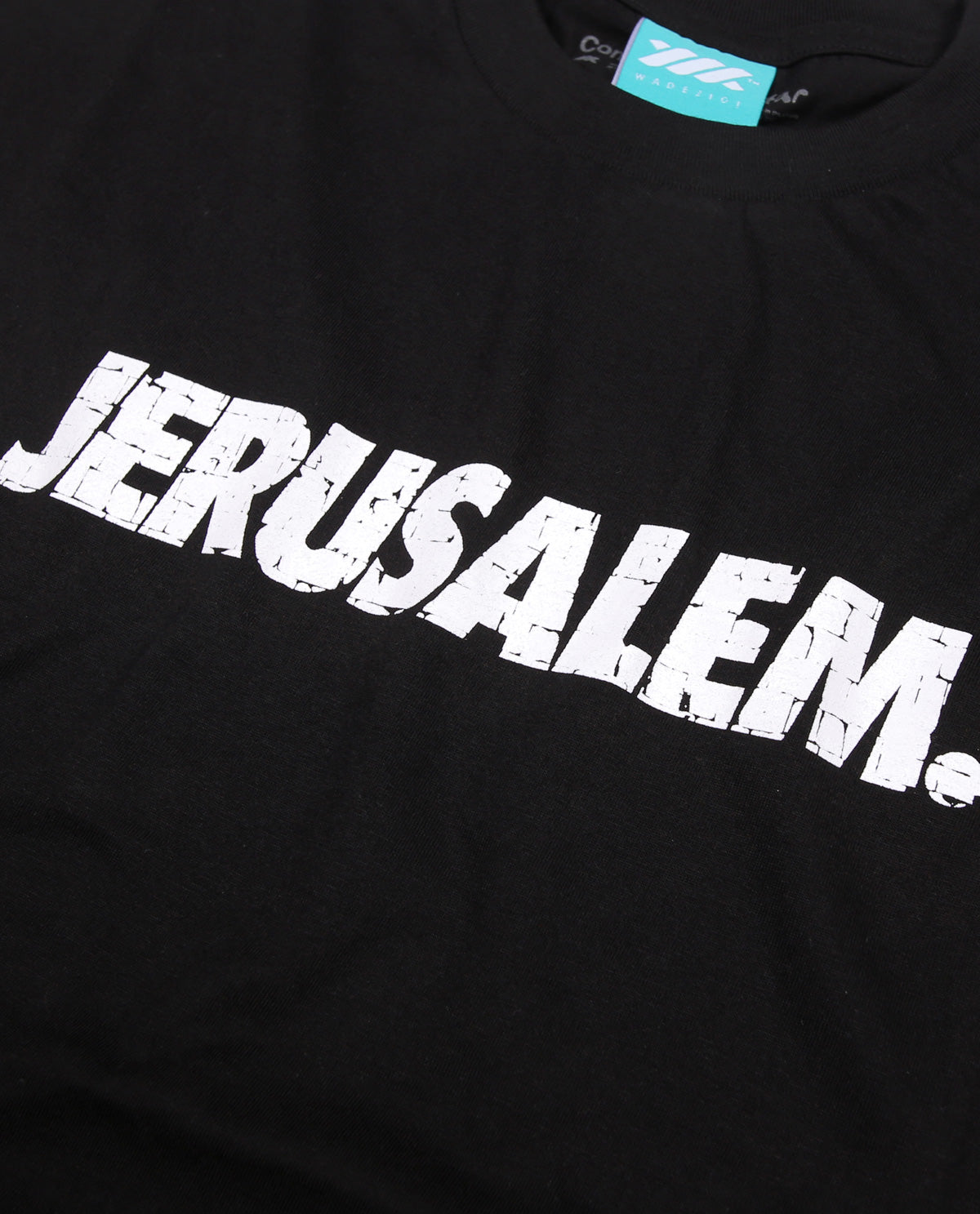 WADEZIG! T-SHIRT - JERUSALEM BRICK BLACK #2