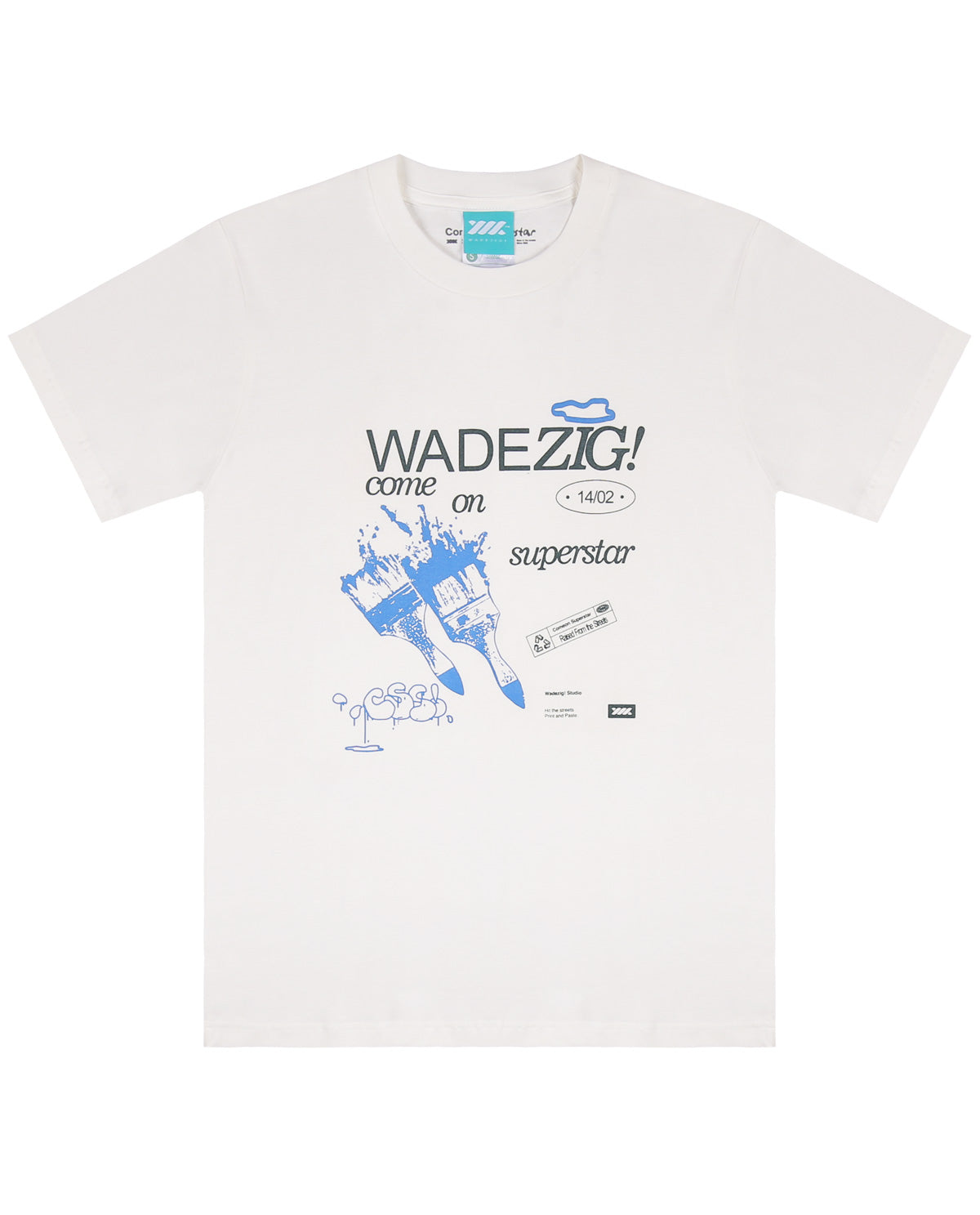 WADEZIG! T-SHIRT - PNP BROKEN WHITE