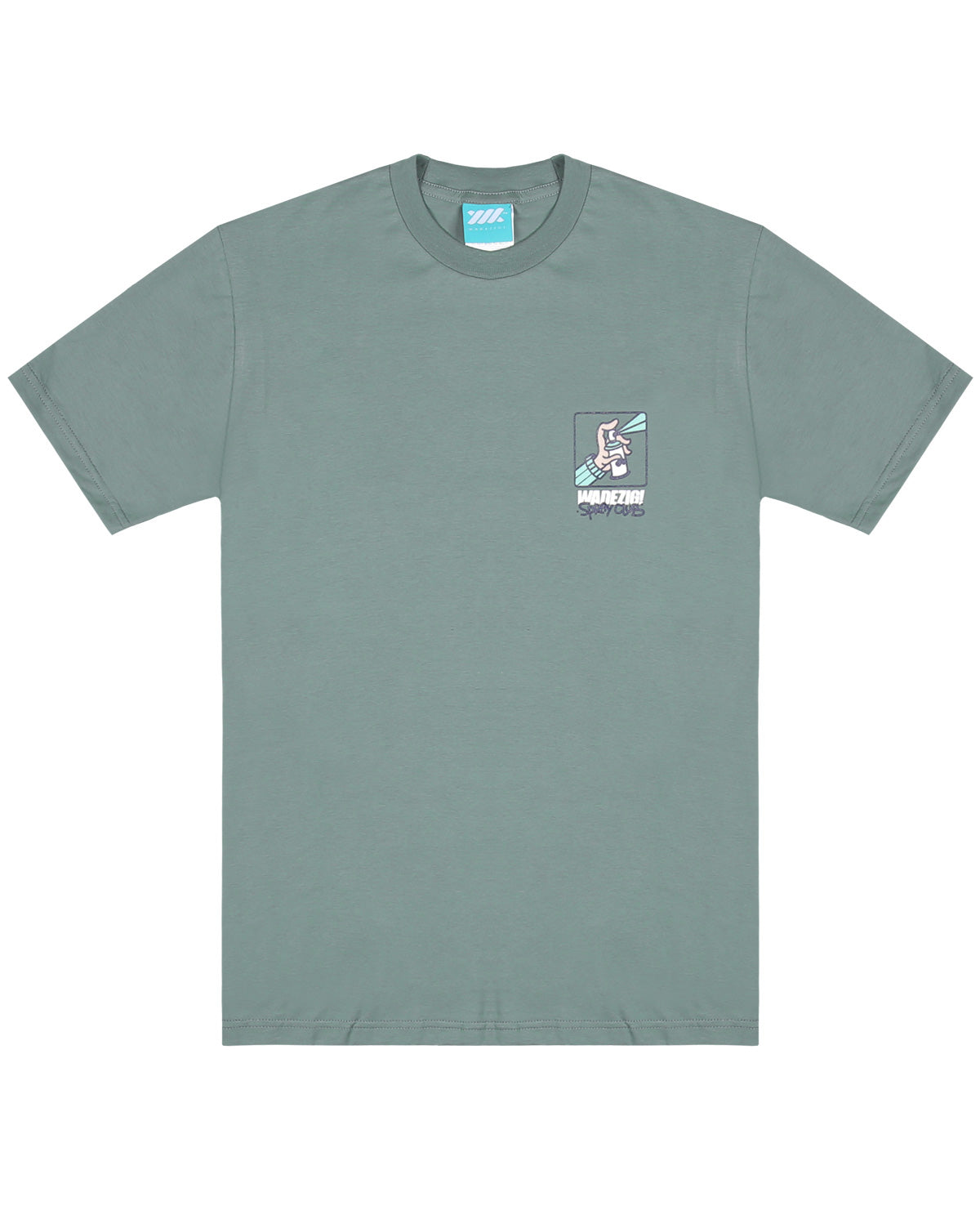 WADEZIG! T-SHIRT - SPRAY CLUB MINERAL GREEN