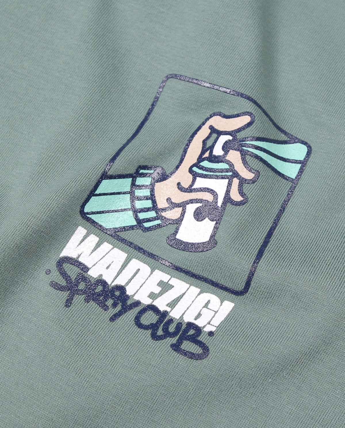 WADEZIG! T-SHIRT - SPRAY CLUB MINERAL GREEN