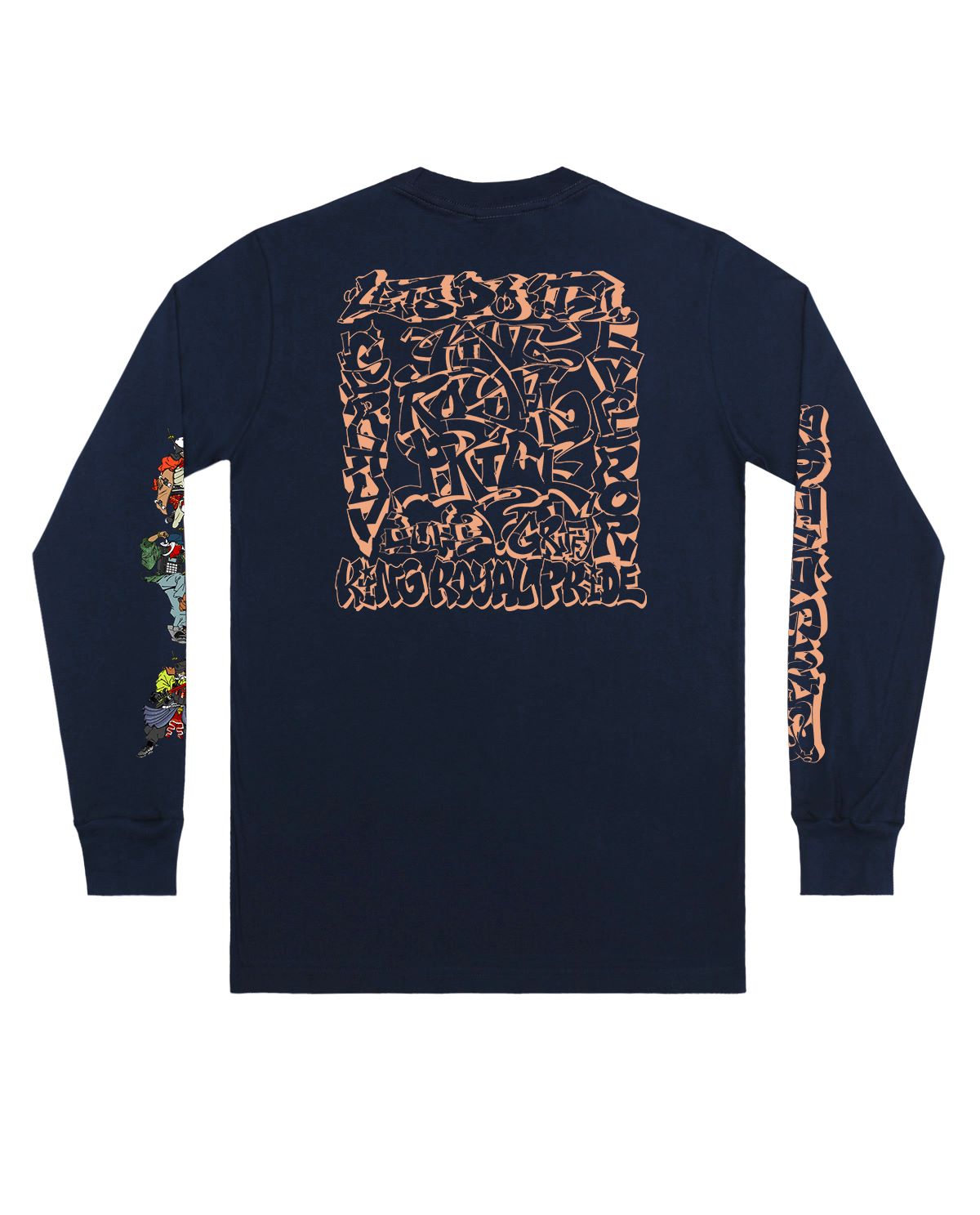 WADEZIG! T-SHIRT - WDZG X DITON KING LS NAVY