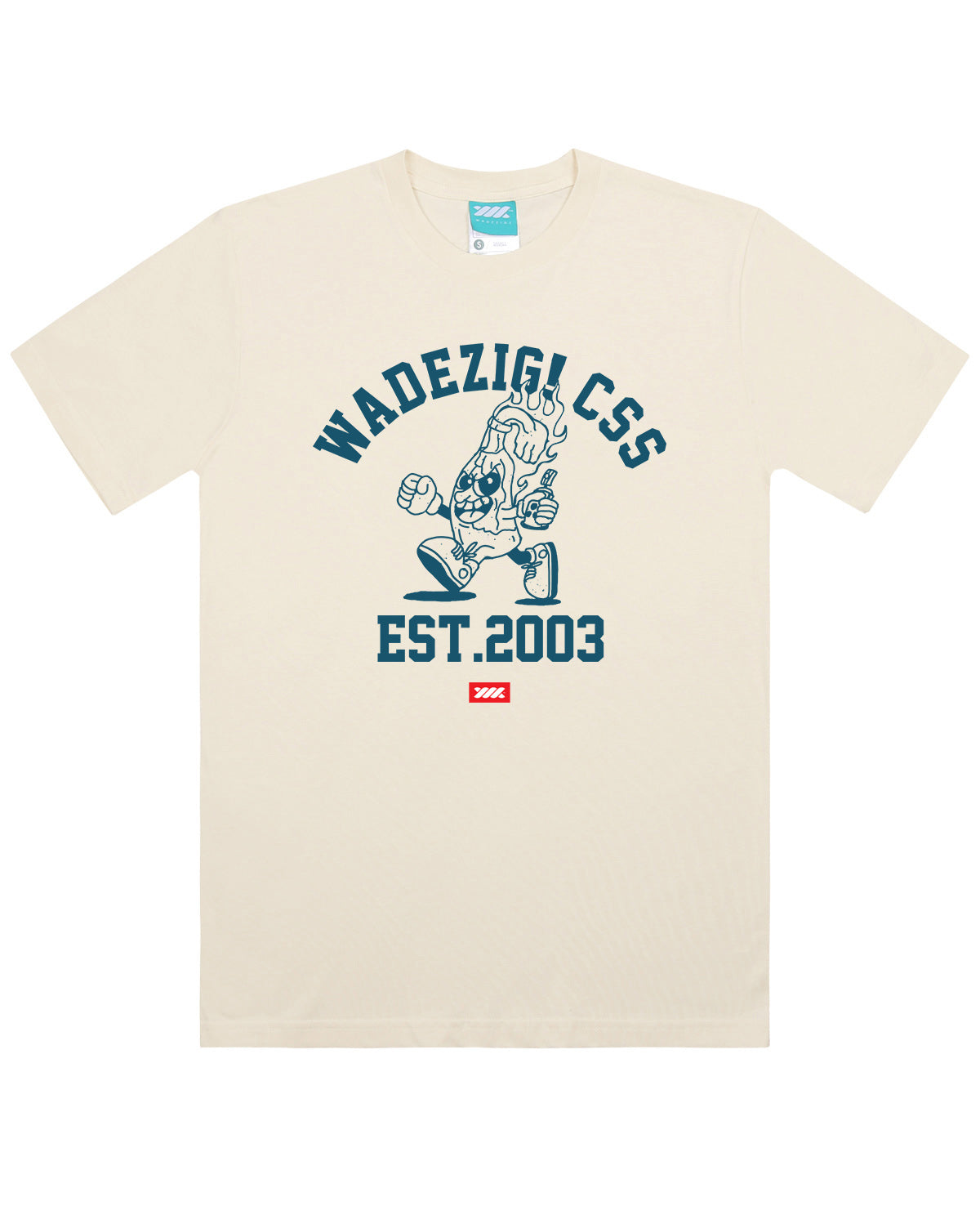 WADEZIG! T-SHIRT - WALKERS CREAM