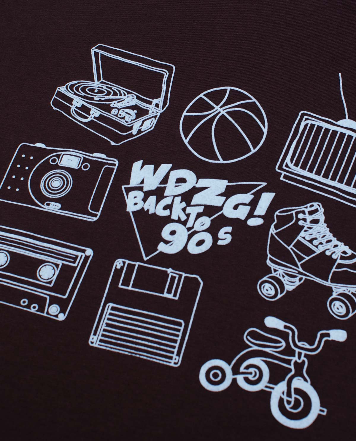 WADEZIG! T-SHIRT - BACK TO 90 BROWN