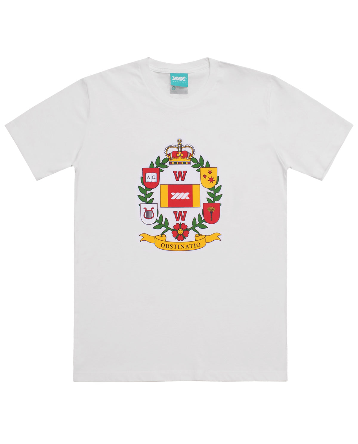WADEZIG! T-SHIRT - COAT OF ARM WHITE