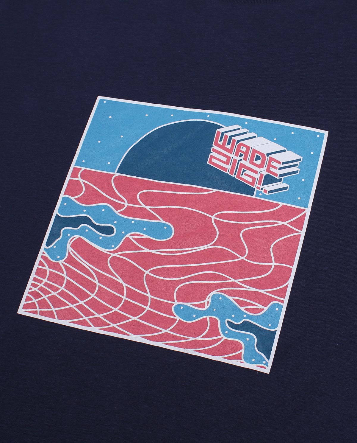 Wadezig! T-Shirt - Getting High Navy Blue