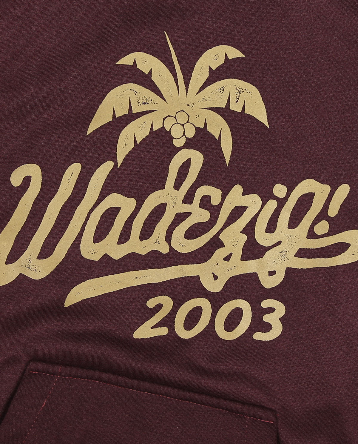 WADEZIG! SWEATER - PALMTREES HOODIE MAROON