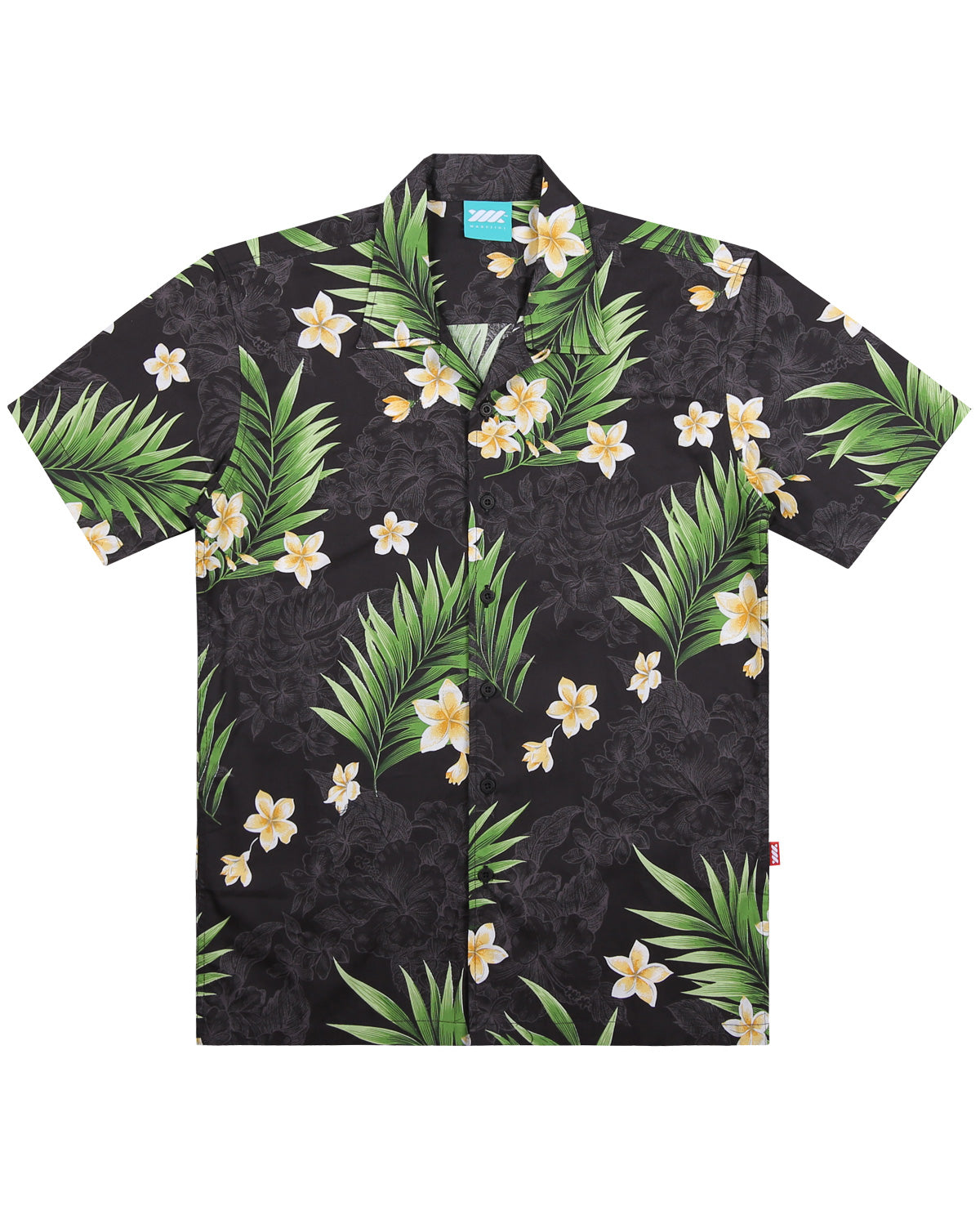 WADEZIG! SHIRT - PLUMERIA BLACK SHIRT