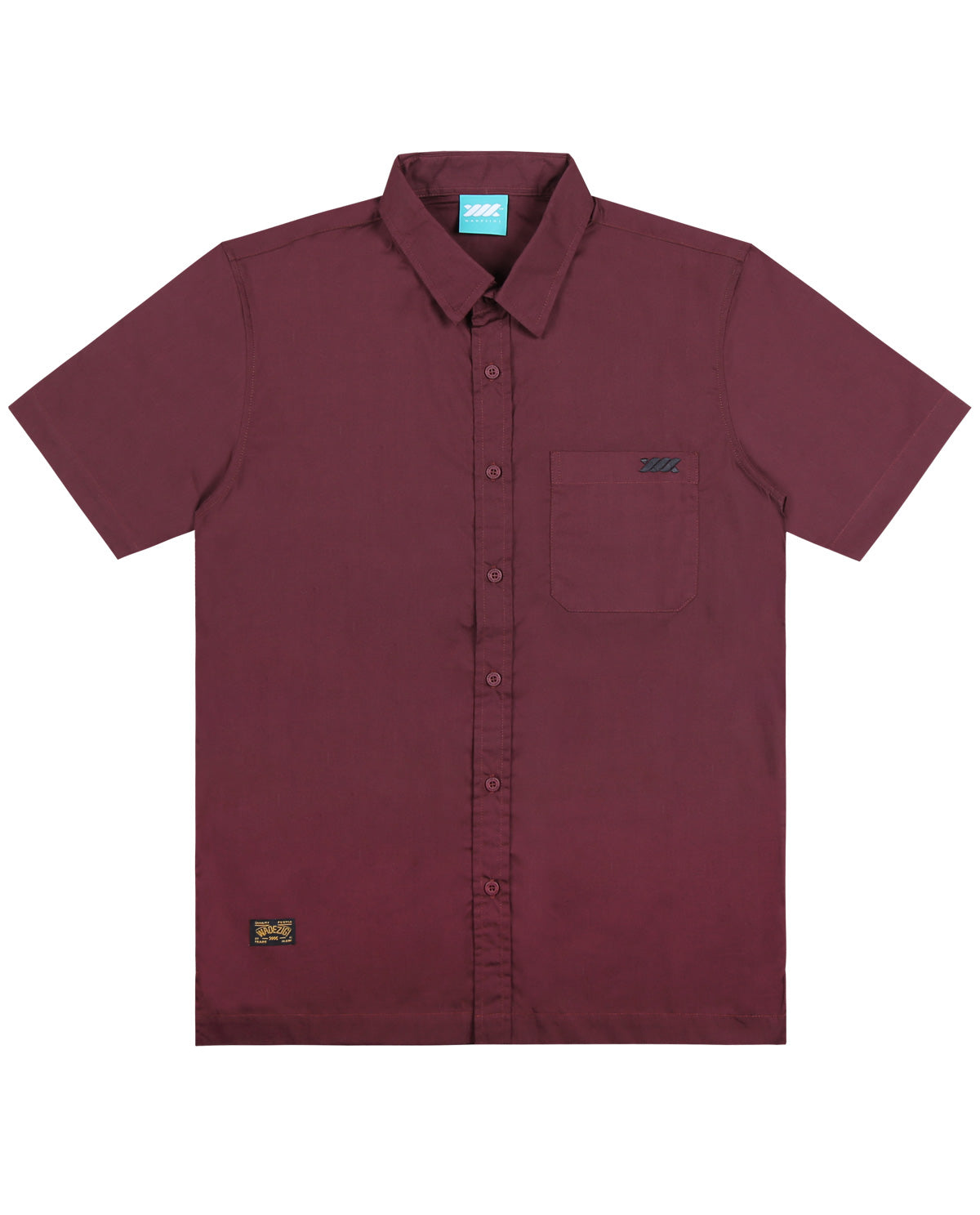 WADEZIG! SHIRT - RISE SS MAROON SHIRT