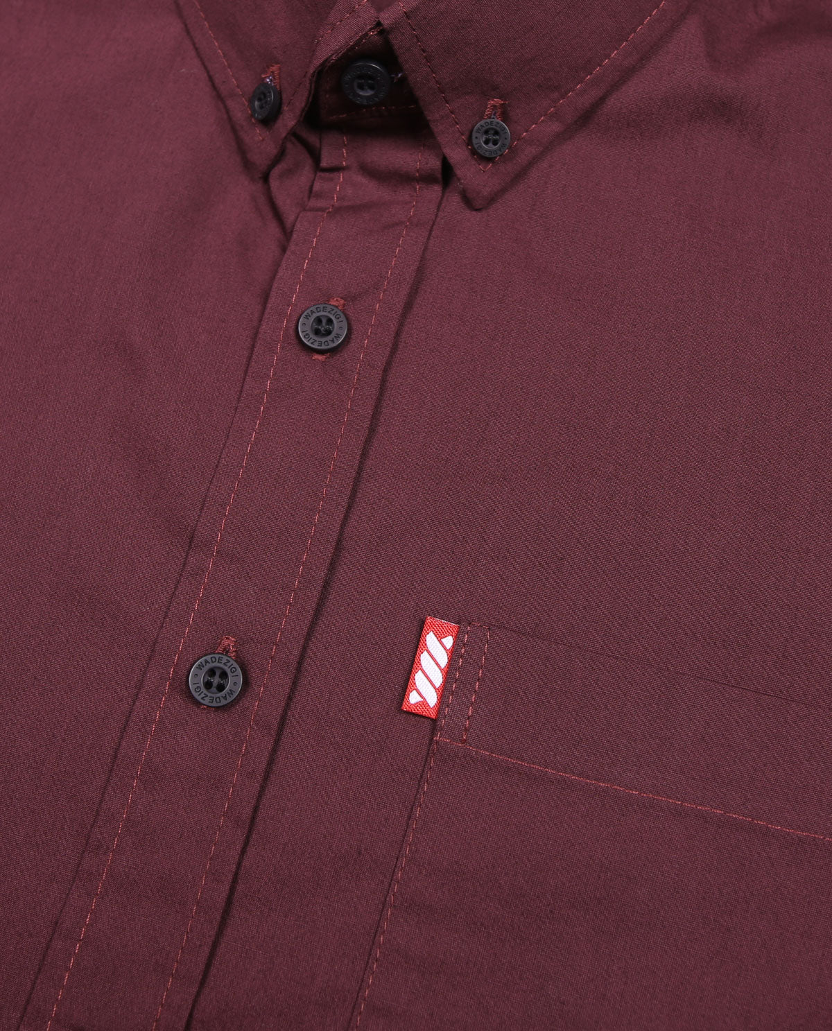 WADEZIG! SHIRT - TOP SS MAROON SHIRT