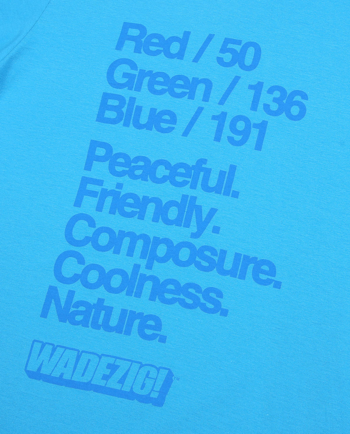 WADEZIG! T-SHIRT - SMASH HIT TONE BLUE