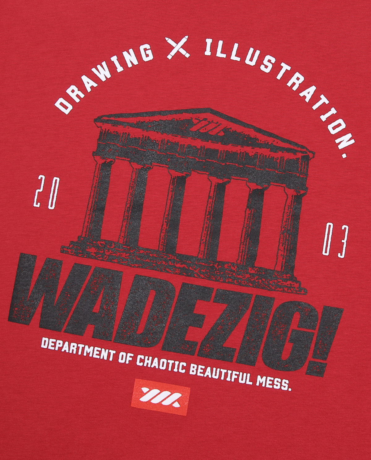 WADEZIG! T-SHIRT - UNIVERSITY RED