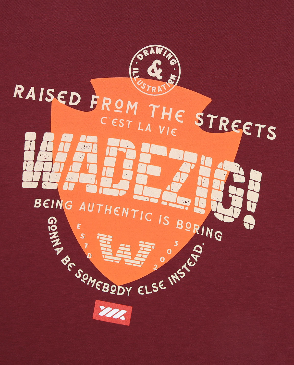 WADEZIG! T-SHIRT - ARROW MAROON TEES