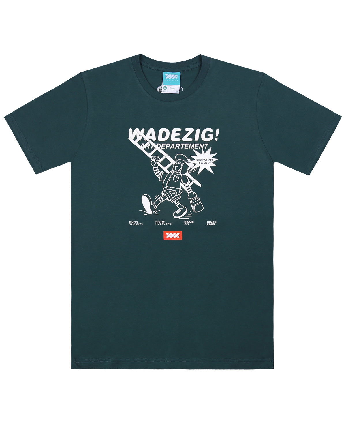 WADEZIG! T-SHIRT - ART DEPT GREEN