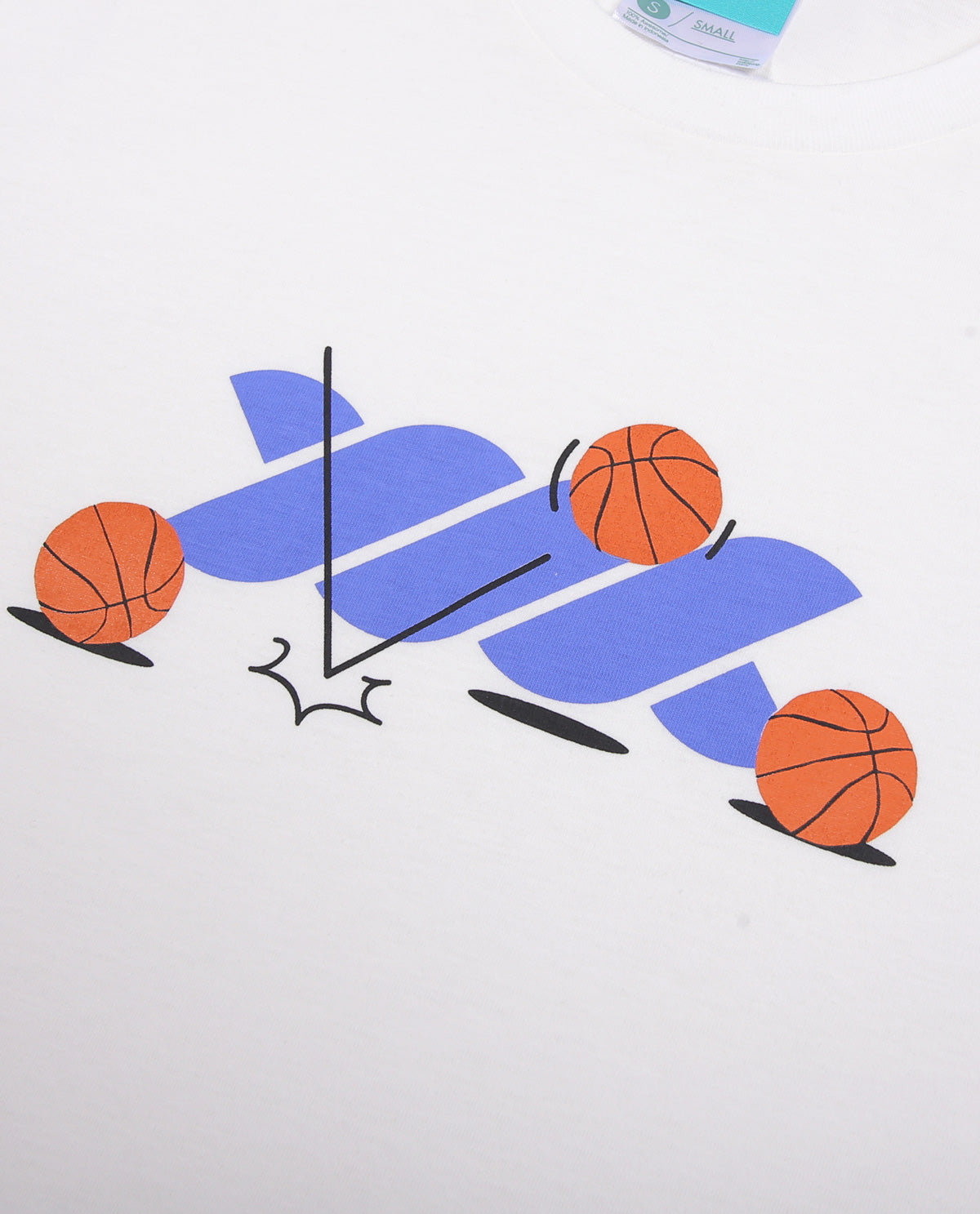 WADEZIG! T-SHIRT - BASKETBALL TWISTY BW