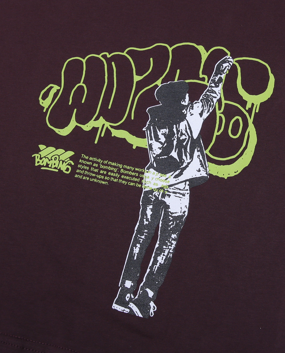 Wadezig! T-Shirt - Throwie Dark Maroon