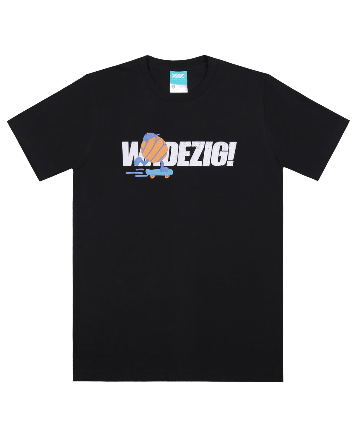 Wadezig! T-Shirt - Skateboarder Black