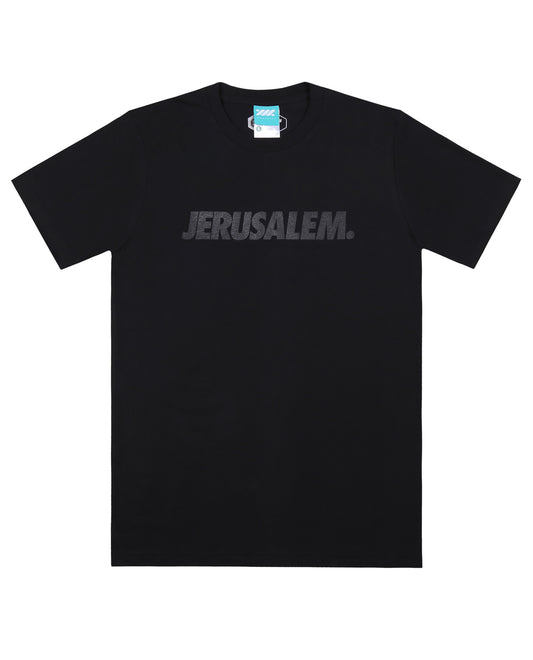 WADEZIG! T-SHIRT - JERUSALEM BLACK ON BLACK #3