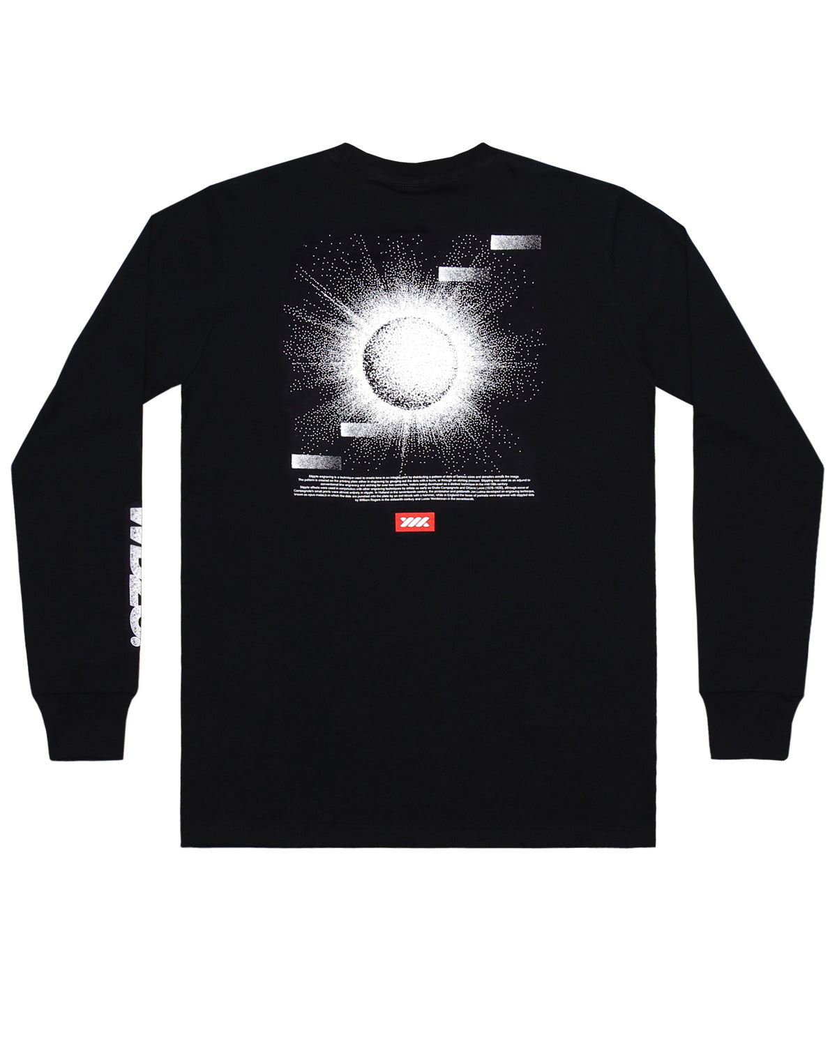 WADEZIG! T-SHIRT - STIPLING LONGSLEEVE BLACK