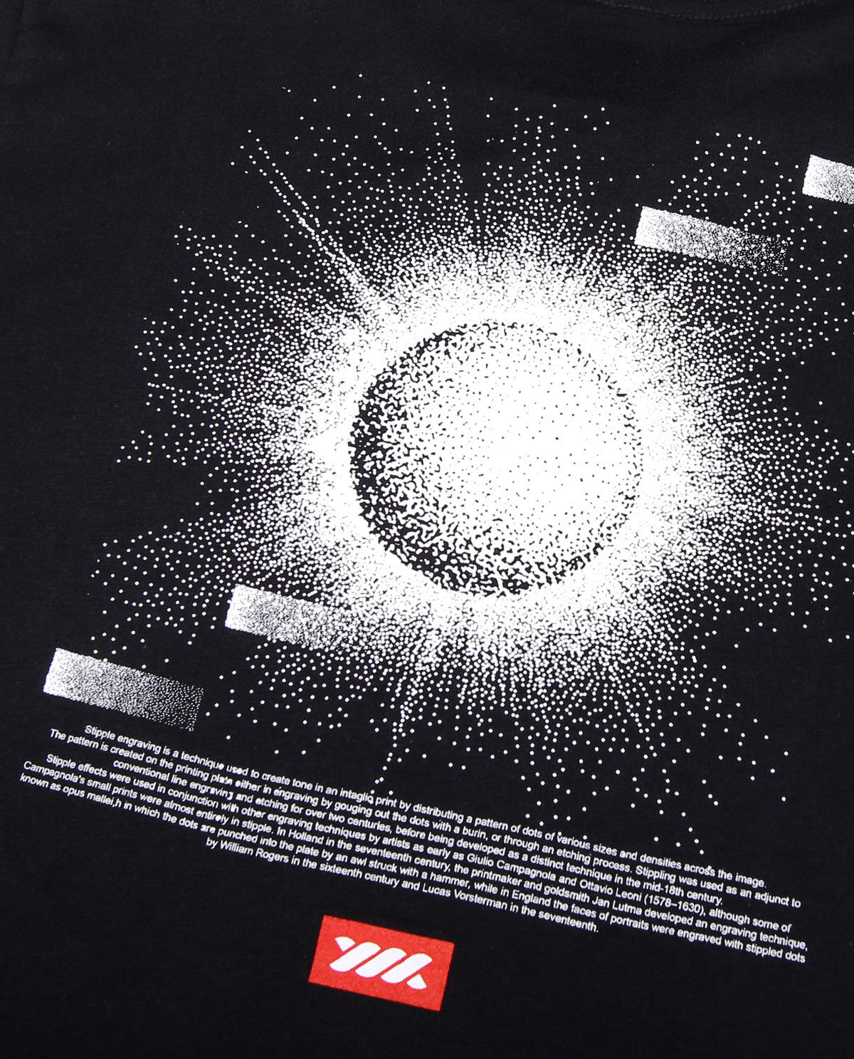 WADEZIG! T-SHIRT - STIPLING LONGSLEEVE BLACK