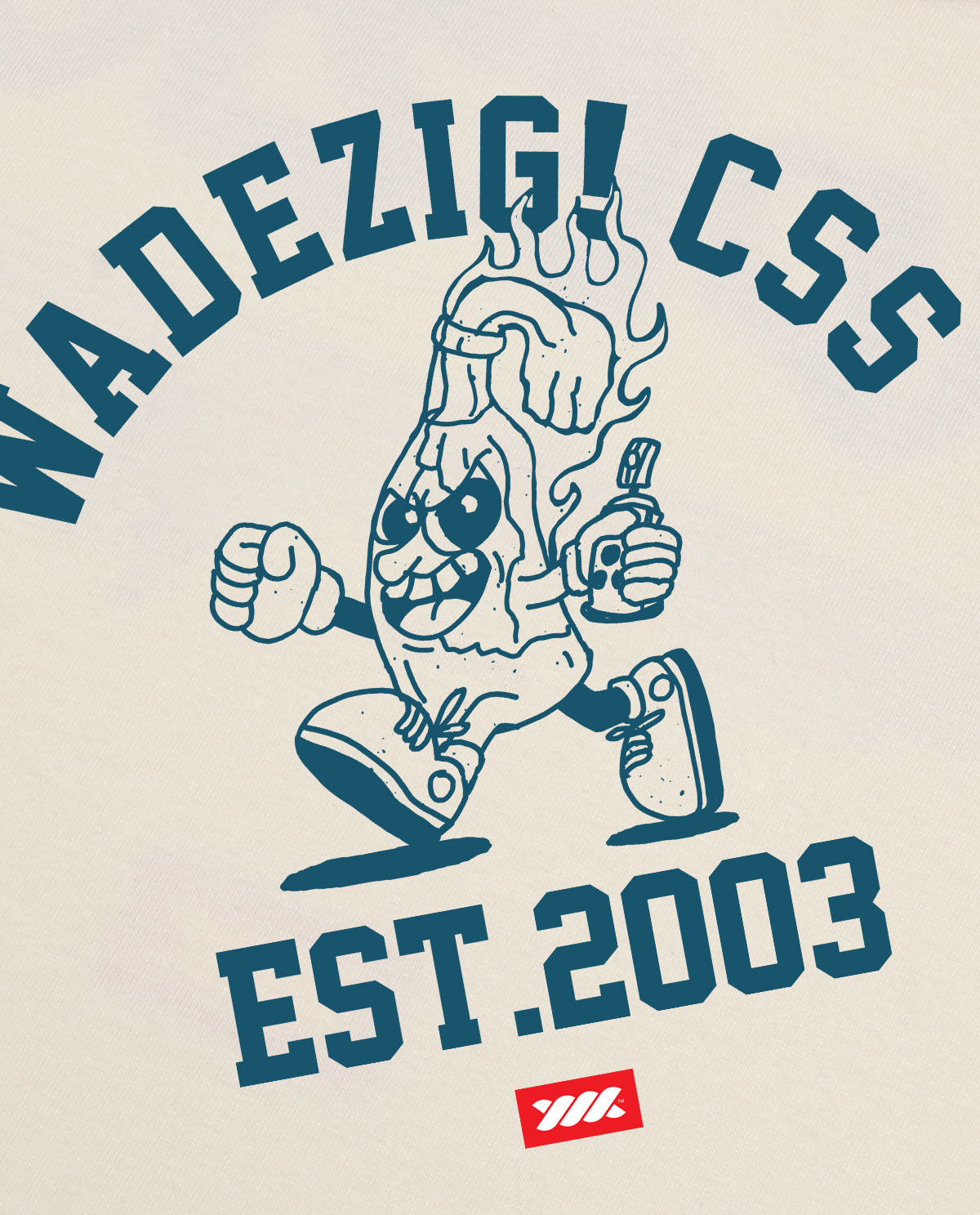 WADEZIG! T-SHIRT - WALKERS CREAM