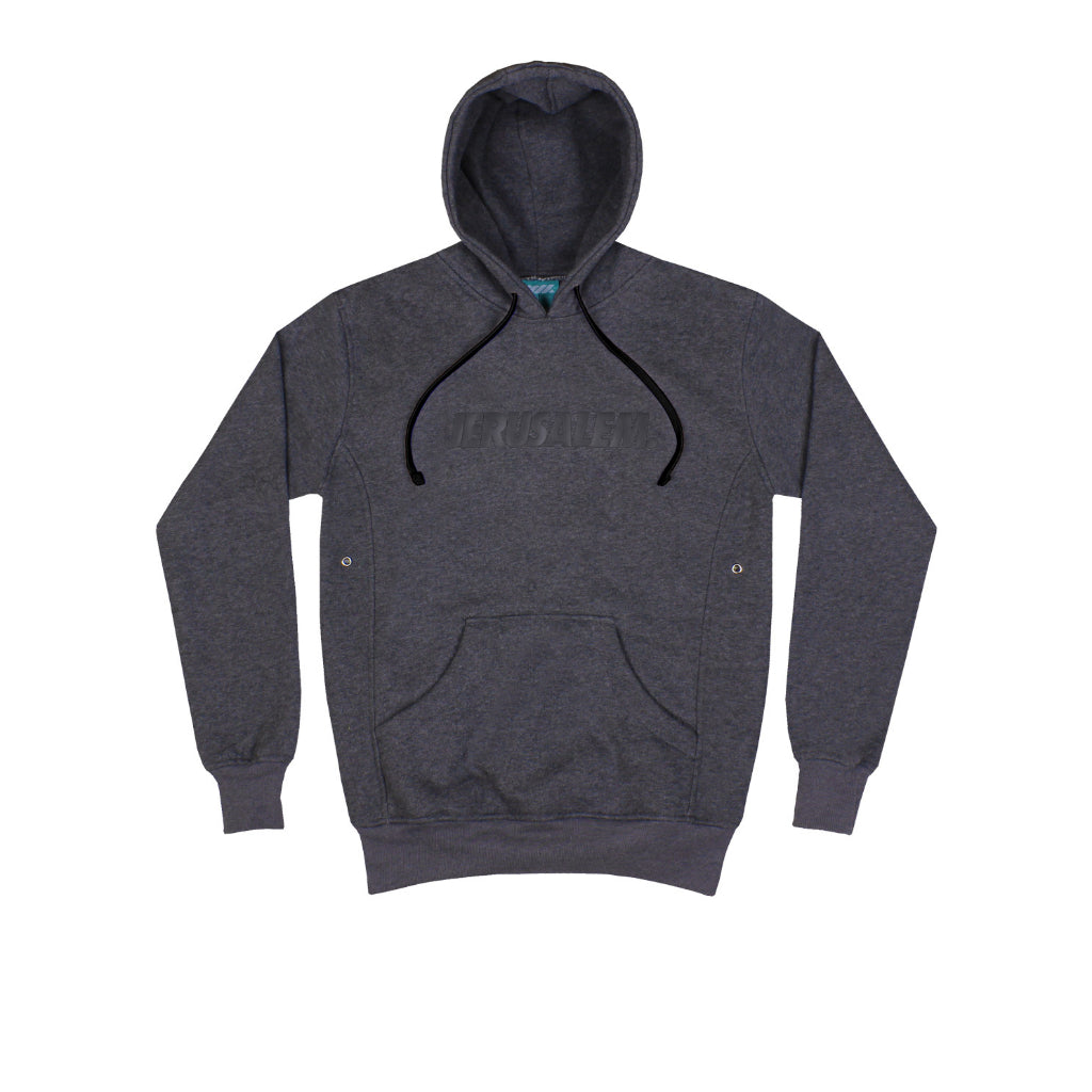 WADEZIG! SWEATER - JERUSALEM HOODIE CHARCOAL