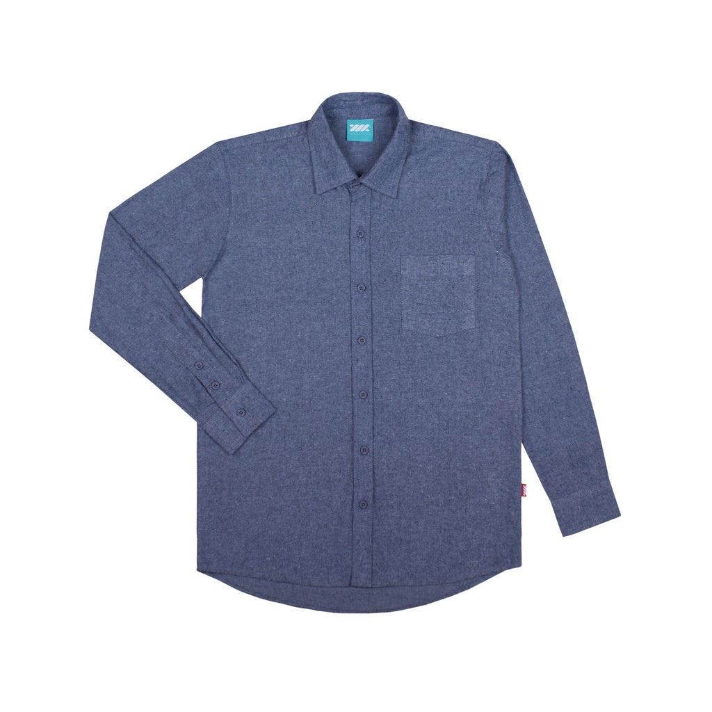 WADEZIG! LONGSLEEVE SHIRT - DAMIAN ASH BLUE SHIRT
