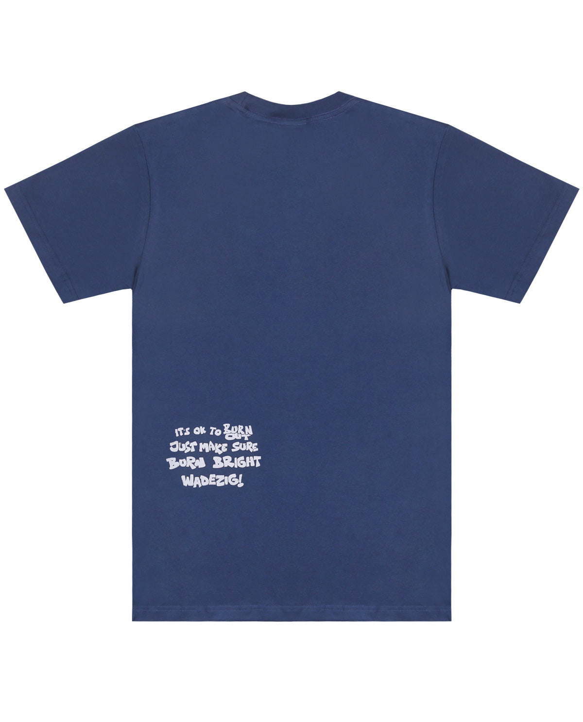 WADEZIG! T-SHIRT - BURN OUT DENIM BLUE