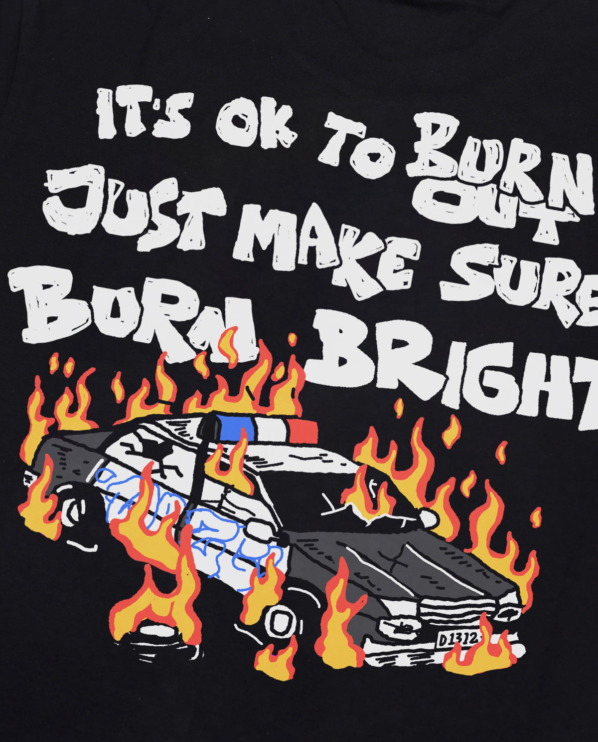 WADEZIG! T-SHIRT - BURN BRIGHT BLACK