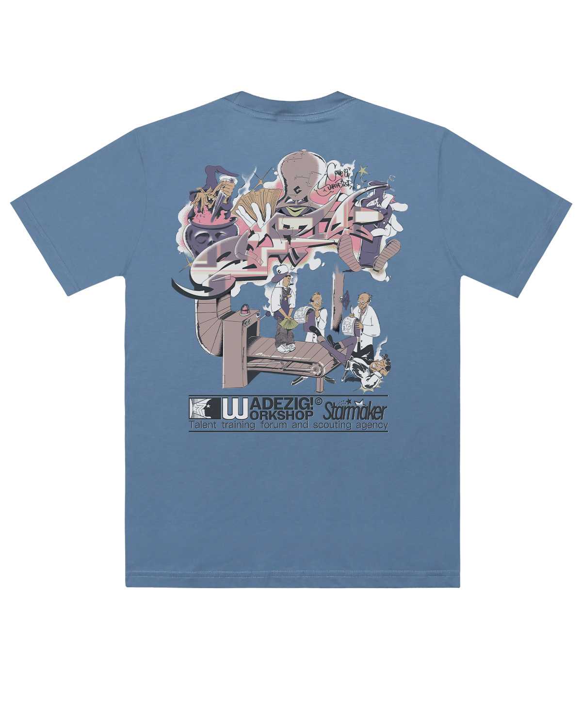 WADEZIG! T-SHIRTS - GRIFFY ARTIST SERIES SS MINERAL BLUE