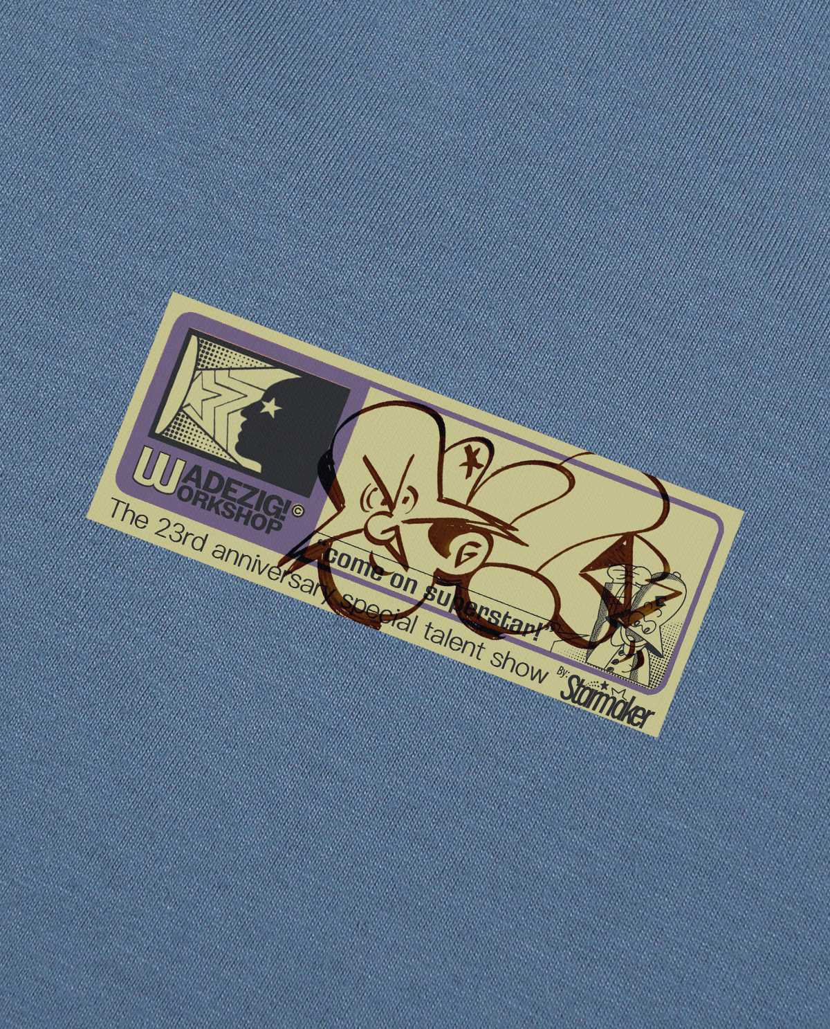 WADEZIG! T-SHIRTS - GRIFFY ARTIST SERIES SS MINERAL BLUE