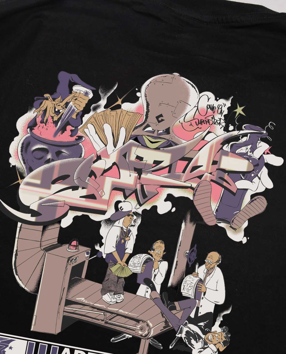 WADEZIG! T-SHIRTS - GRIFFY ARTIST SERIES LS BLACK