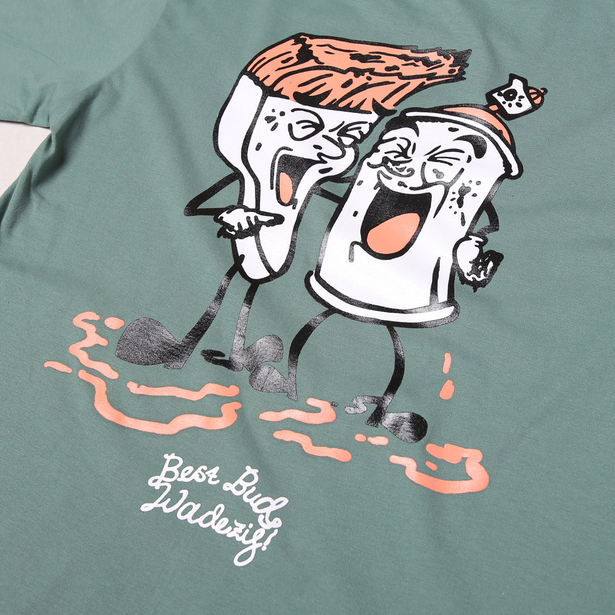 WADEZIG! T-SHIRTS - BFF MINERAL GREEN