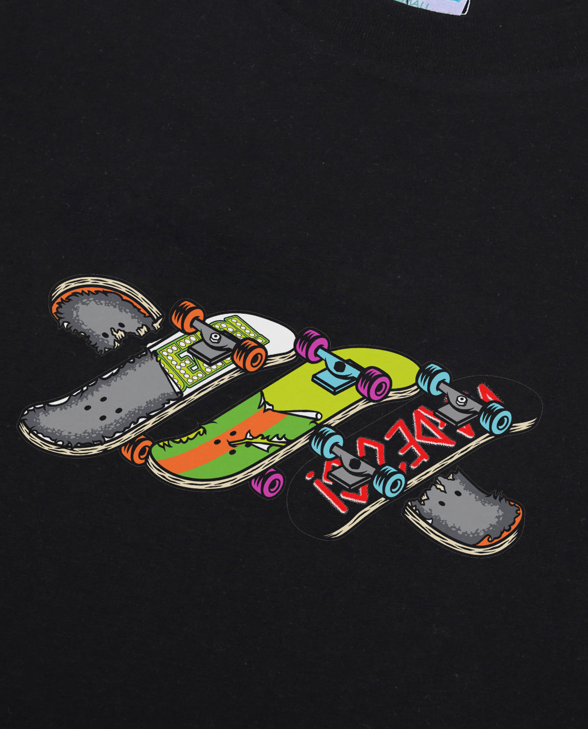 WADEZIG T-SHIRTS - FLIPO BLACK