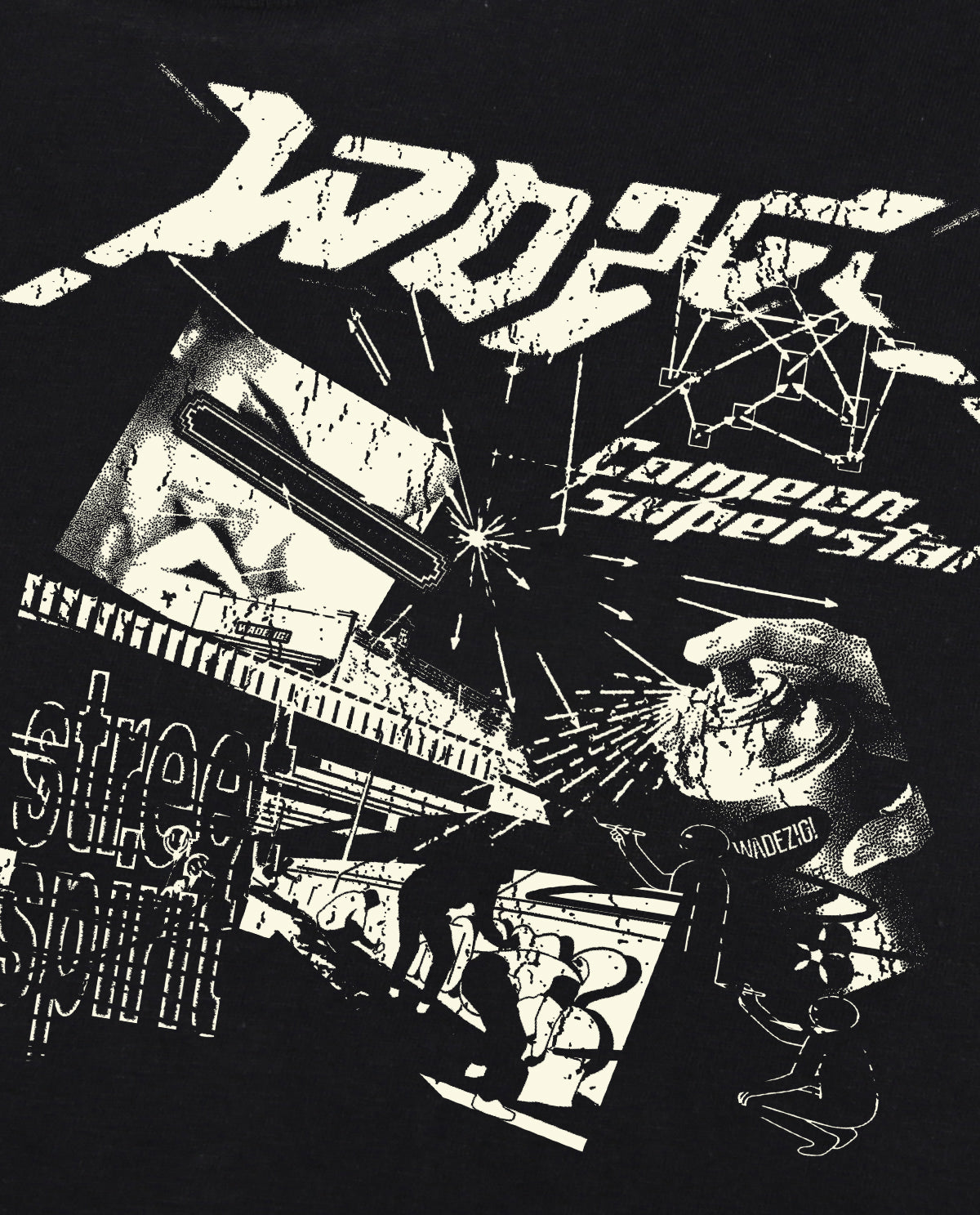 WADEZIG! T-SHIRT - LAIDBACK LS BLACK