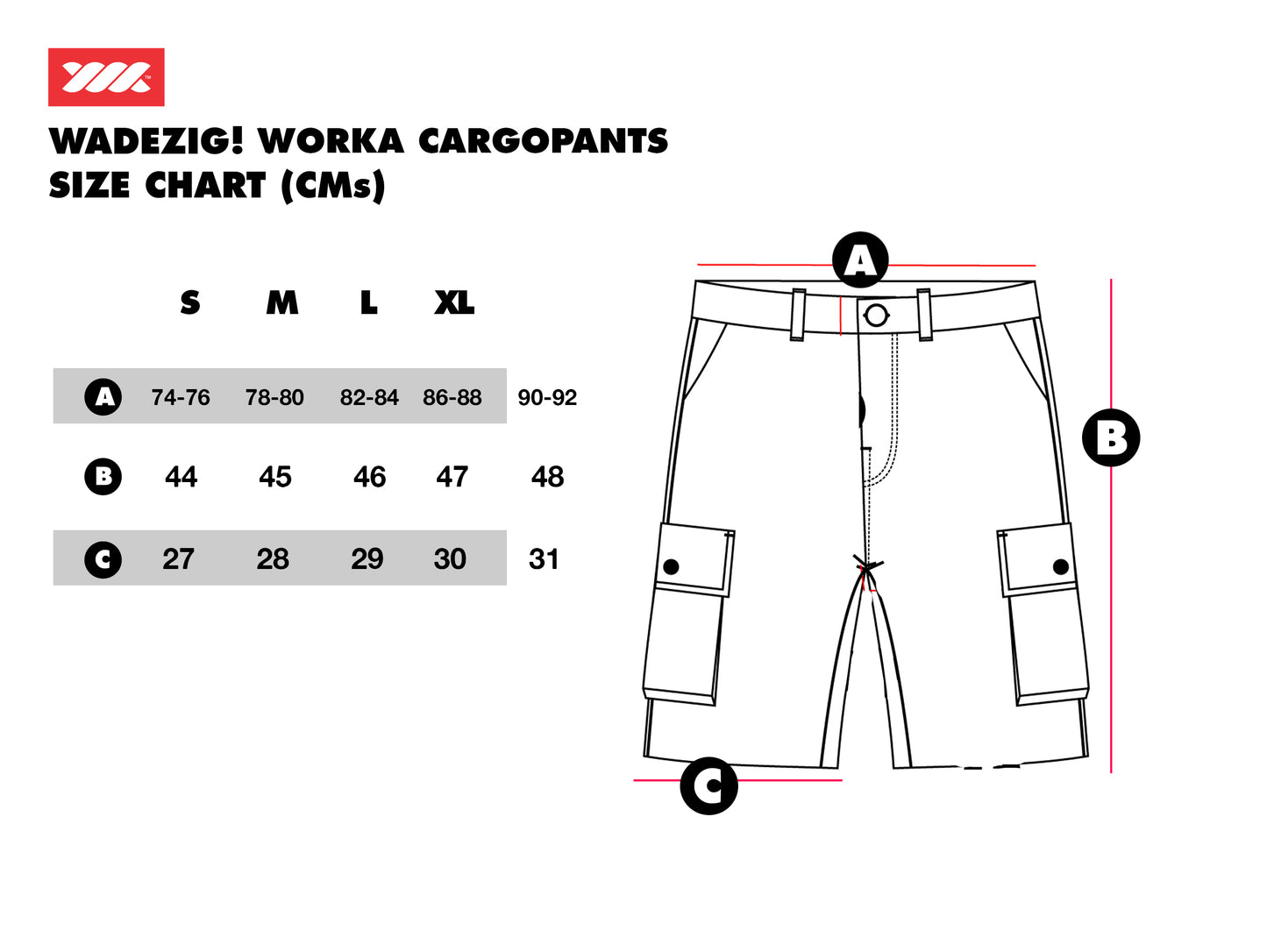 WADEZIG! CARGOPANT - WORKA CARGO BLACK